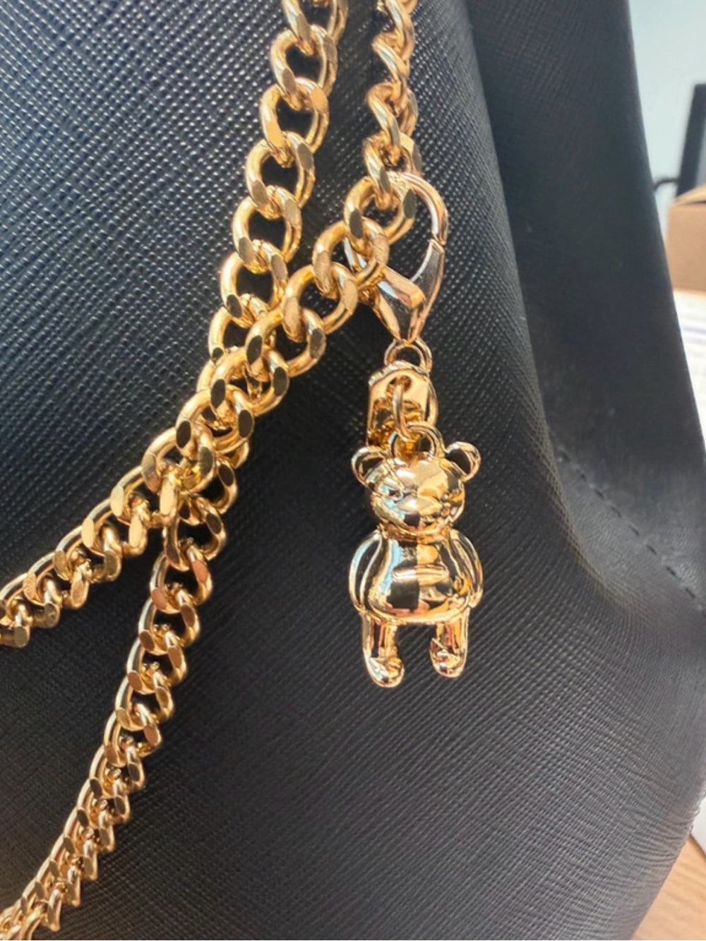 Gold Tone Teddy Bear Charm - New